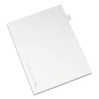 Avery® Preprinted Legal Exhibit Side Tab Index Dividers, Allstate Style, 26-Tab, Letter "V", 11 x 8.5, White, 25/Pack