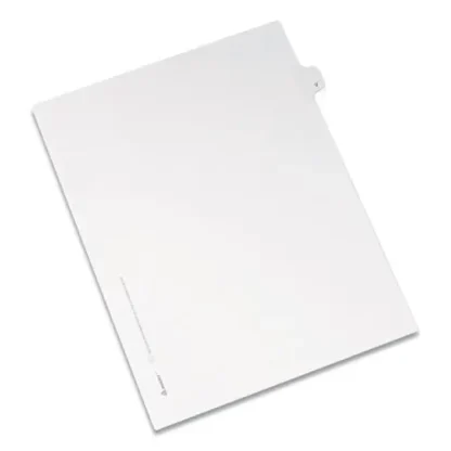 Avery® Preprinted Legal Exhibit Side Tab Index Dividers, Allstate Style, 26-Tab, Letter "V", 11 x 8.5, White, 25/Pack