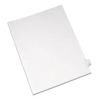 Avery® Preprinted Legal Exhibit Side Tab Index Dividers, Allstate Style, 26-Tab, Letter Size, White, 25/Pack