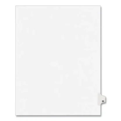 Avery® Preprinted Legal Exhibit Side Tab Index Dividers, Avery Style, Number 23, 10-Tab, White, 25/Pack (1023)