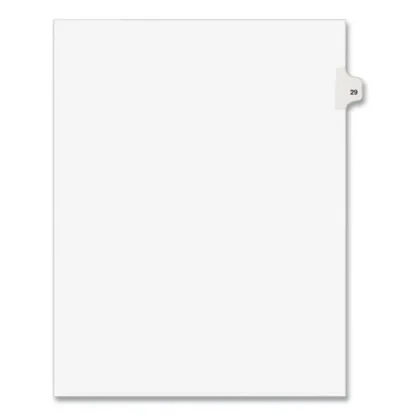 Avery® Preprinted Legal Exhibit Side Tab Index Dividers, Avery Style, Number 29, 10-Tab, White, 25/Pack