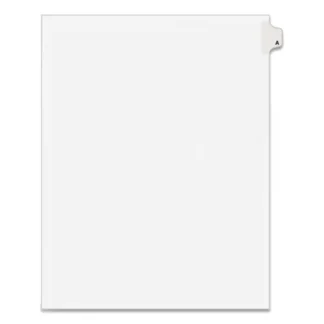 Avery® Preprinted Legal Exhibit Side Tab Index Dividers, 26-Tab, Letter A, 11 x 8.5, White, 25/Pack (1401)