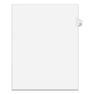 Avery® Preprinted Legal Exhibit Side Tab Index Dividers, Avery Style, 26-Tab, Letter E, White, 25/Pack (1405)