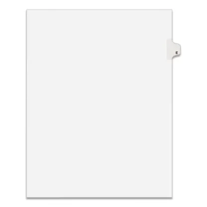 Avery® Preprinted Legal Exhibit Side Tab Index Dividers, Avery Style, 26-Tab, Letter E, White, 25/Pack (1405)