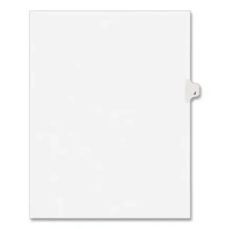 Avery® Preprinted Legal Exhibit Side Tab Index Dividers, Avery Style, 26-Tab, Letter J, 11 x 8.5, White, 25/Pack (1410)