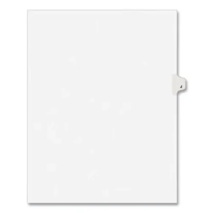 Avery® Preprinted Legal Exhibit Side Tab Index Dividers, Avery Style, 26-Tab, Letter J, 11 x 8.5, White, 25/Pack (1410)