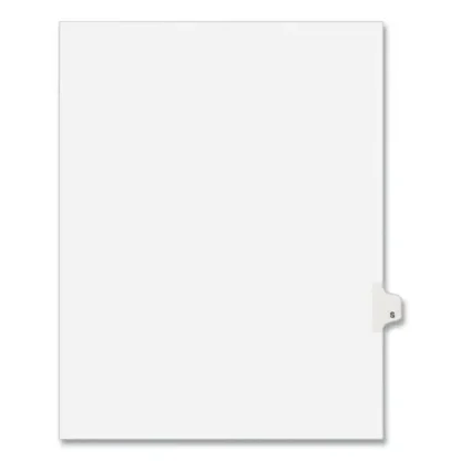 Avery® Preprinted Legal Exhibit Side Tab Index Dividers, Avery Style, Letter Size, 26-Tab, Tab S, White, 25/Pack (1419)