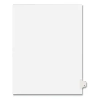 Avery® Preprinted Legal Exhibit Side Tab Index Dividers, Avery Style, 26-Tab, Y, 11 x 8.5, White, 25/Pack, (1425)