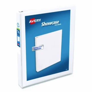 Avery® Showcase Economy View Binder with Slant Rings, 3 Rings, 1" Capacity, 11 x 8.5, White