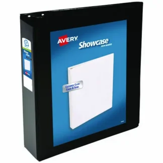 Avery® Showcase Economy View Binders with Slant Rings, 3 Rings, 3" Capacity, 11 x 8.5, Black