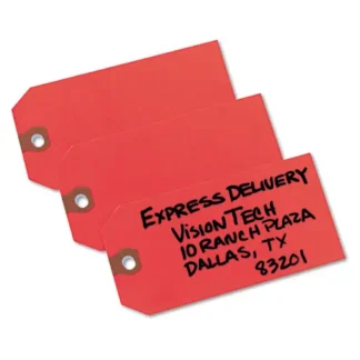Avery® Unstrung Shipping Tags, Red, 4.75 x 2.38, 1,000/Box