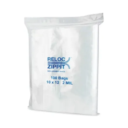 BagCo™ Zippit Resealable Bags, 2 mil, 10 x 12, Clear, 100 Bags/Pack, 10 Packs/Carton