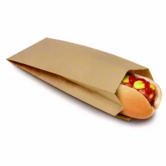 Bagcraft EcoCraft Grease-Resistant Hot Dog Bags, Natural, 1,000/Carton