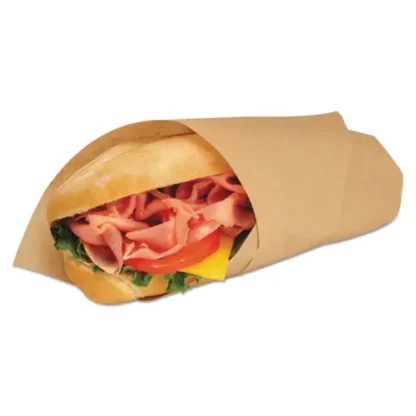 Bagcraft EcoCraft Grease-Resistant Paper Wraps and Liners, Natural, 14" x 14"