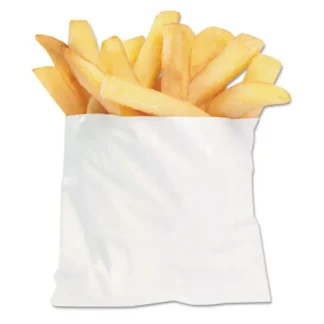 Bagcraft French Fry Bags, White, 2,000/Carton