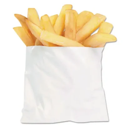 Bagcraft French Fry Bags, White, 2,000/Carton