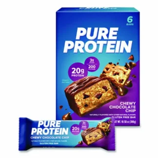 Balance Bar® Pure Protein Bar, Chewy Chocolate Chip, 1.76 oz, 6 Bars per Box