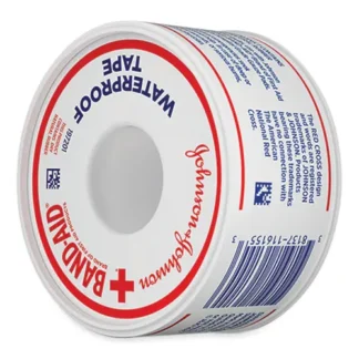 BAND-AID® Water Block Waterproof Medical Tape, Dry Rubber, 1" x 10 yds, White