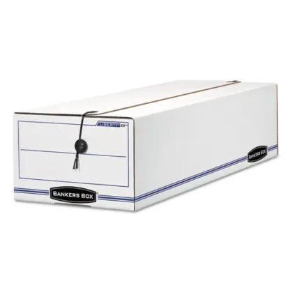 Bankers Box® LIBERTY Check and Form Boxes, White/Blue, 12/Carton