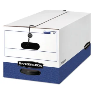Bankers Box® LIBERTY Heavy-Duty Strength Storage Boxes, Letter, White/Blue, 4/Carton