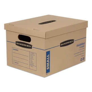 Bankers Box® SmoothMove Classic Moving/Storage Boxes, Small, Brown/Blue, 20/Carton