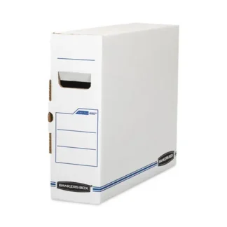 Bankers Box® X-Ray Storage Boxes, White/Blue, 6/Carton