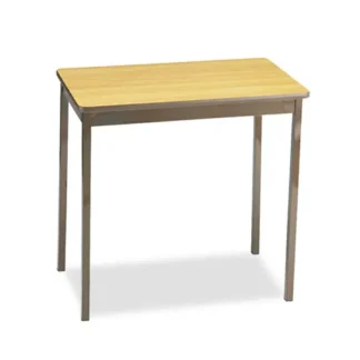 Barricks Utility Table, Rectangular, 30" W x 18" D x 30" H, Oak/Brown