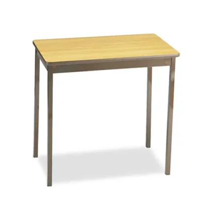 Barricks Utility Table, Rectangular, 30" W x 18" D x 30" H, Oak/Brown