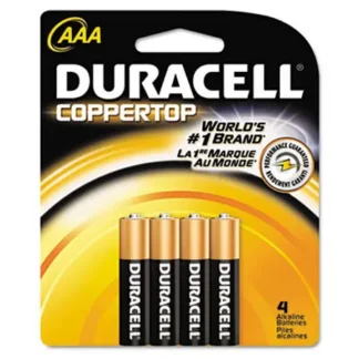 Battery, Alkaline, AAA, 4/Pack