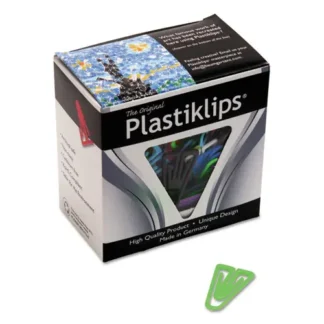 Baumgartens® Plastiklips Paper Clips, Large, Assorted Colors, 200/Box