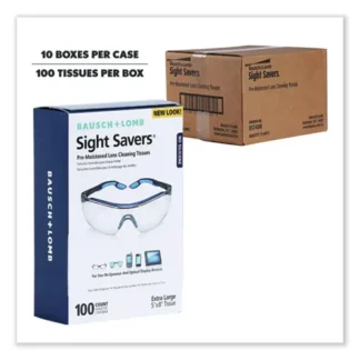 Bausch & Lomb Sight Savers Premoistened Lens Cleaning Tissues, 100/Box, 10 Boxes/Carton