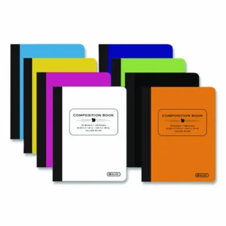 BAZIC® Products Poly Cover Composition Book, Medium/College Rule, 70 Sheets, 9.75" x 7", Random Assorted Colors