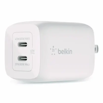 Belkin® BOOST CHARGE Pro Dual USB-C GaN Wall Charger with PPS, White