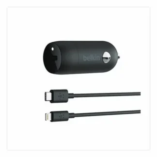 Belkin® BOOST CHARGE USB-PD Car Charger + Lightning to USB-C Cable, 20 W, USB-C, Black