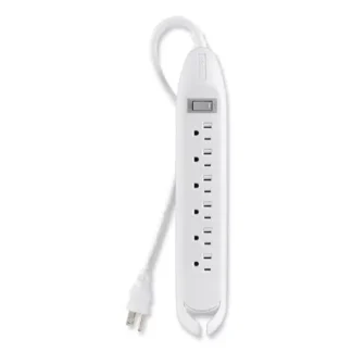 Belkin® Power Strip, 6 Outlets, 12 ft Cord, White