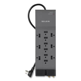 Belkin® Professional Series SurgeMaster Surge Protector, 12 AC Outlets, 8 ft Cord, 3,780 J, Dark Gray