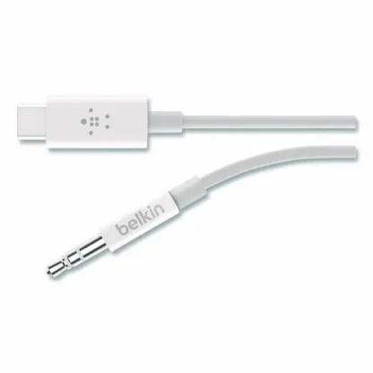 Belkin® RockStar 3.5mm Audio Cable with USB-C Connector, 3 ft, Black