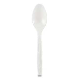Berkley Square Elegant Dinnerware Heavyweight Plastic Spoons, White, 500/Box