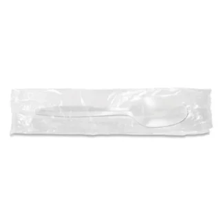 Berkley Square Individually Wrapped Mediumweight Cutlery, Spoon, Plastic, White, 1,000/Carton