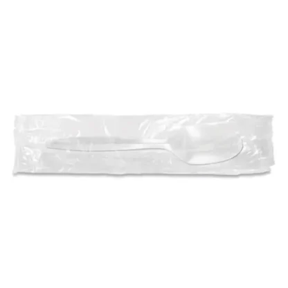 Berkley Square Individually Wrapped Mediumweight Cutlery, Spoon, Plastic, White, 1,000/Carton