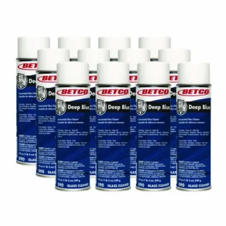 Betco® Deep Blue Glass and Surface Cleaner, Characteristic Scent, 19 oz Aerosol Can, 12/Carton