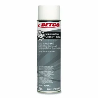Betco® Stainless Steel Cleaner and Polish, Characteristic Scent, 16 oz Aerosol Spray, 12/Carton