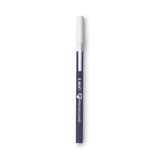 BIC® PrevaGuard Round Stic Ballpoint Pen, Medium Point, 1 mm, Blue Ink, Blue Barrel, 8/Pack