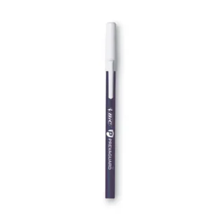 BIC® PrevaGuard Round Stic Ballpoint Pen, Medium Point, 1 mm, Blue Ink, Blue Barrel, Dozen