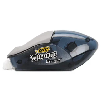 BIC® Wite-Out EZ Correct Grip Correction Tape, Non-Refillable, Smoke Applicator, 0.17" x 402", 2/Pack