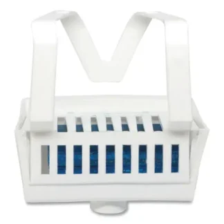 Big D Industries Non-Para Toilet Bowl Block, Lasts 30 Days, Evergreen Scent, White, 12/Box