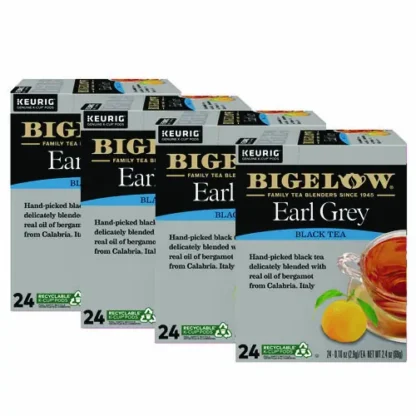 Bigelow® Earl Grey Tea K-Cup Pack, 24/Box, 4 Box/Carton