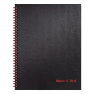 Black n' Red™ Hardcover Twinwire Notebook, SCRIBZEE Compatible, 1-Subject, Wide/Legal Rule, Black/Red Cover, 70 Sheets, 11 x 8.5 Inches