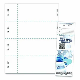 Blanks/USA® Jumbo Micro-Perforated Event/Raffle Ticket, White, 4 Tickets per Sheet, 250 Sheets per Pack