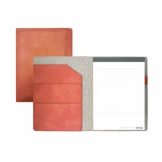 Blue Sky® ASMBLD Professional Faux Leather Padfolio with Snap Closure, Tan, 9.45" x 12.13"